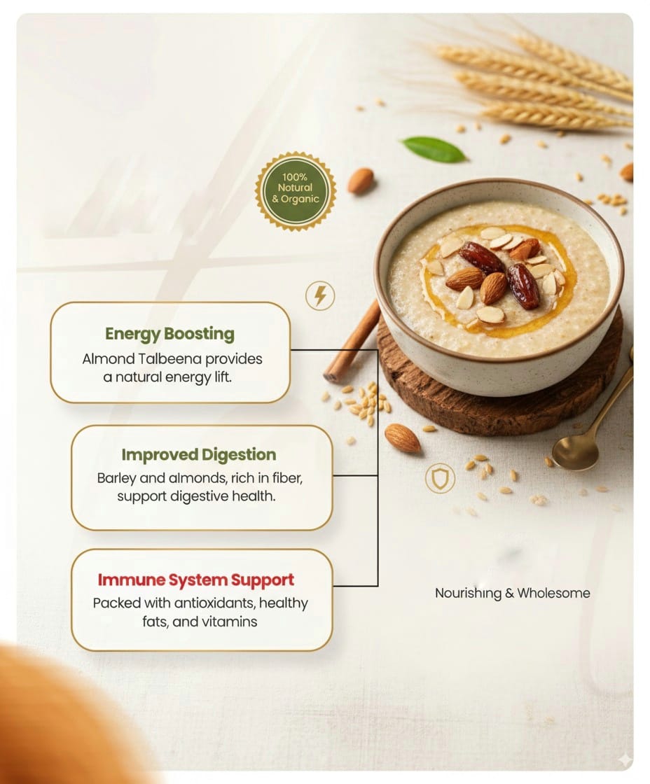 Almond Talbeena The Sunnah  100% Organics (500 grams)